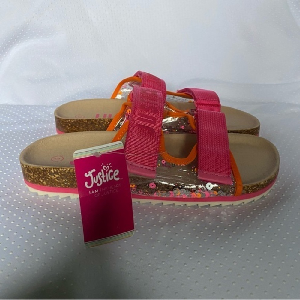 Justice‎ Shoes Sandales Girls Size 3 Slip On New With Tags Pink